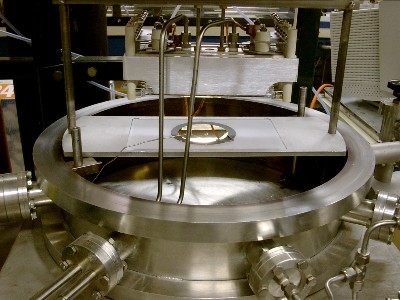 Inside the VRTA with a wafer loaded for annealing. 