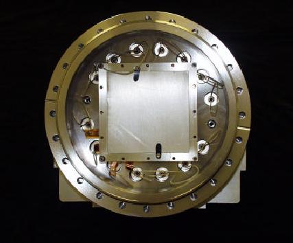 Front view of the Instrumentation Associates neutron GEM. The SMART Laboratory is responsible for applying the neutron reactive coatings. 