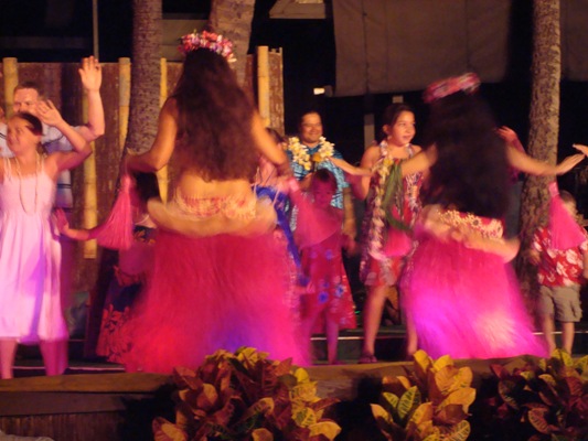 Hula dancers at Germaine's Luau.
