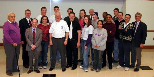 The K-State ANS Chapter poses with Larry Foulkes.